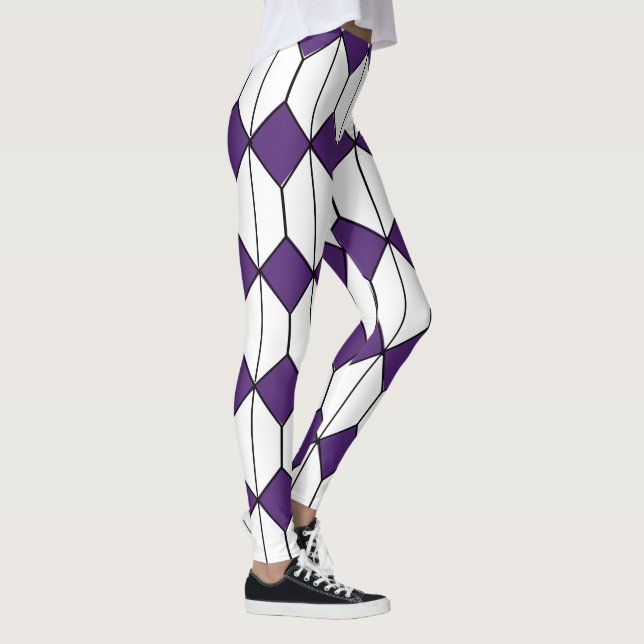 Art Deco Diamonds and Hexagons  Leggings (Right)