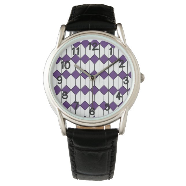 Art Deco Diamonds and Hexagons  Watch (Front)