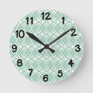 Art Deco Diamonds Round Clock
