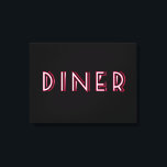 Art Deco Diner Sign<br><div class="desc">Art Deco Diner Sign This Diner sign in white, red and black is a perfect accessory for your stylish house. Art Deco was a pastiche of many different styles, sometimes contradictory, united by a desire to be modern in the early nineteenth century. It featured bold, geometric forms and bright colours,...</div>