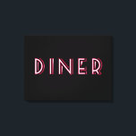 Art Deco Diner Sign<br><div class="desc">Art Deco Diner Sign This Diner sign in white, red and black is a perfect accessory for your stylish house. Art Deco was a pastiche of many different styles, sometimes contradictory, united by a desire to be modern in the early nineteenth century. It featured bold, geometric forms and bright colours,...</div>