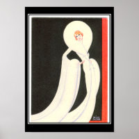 Art Deco Diva Star vintage  Print Poster