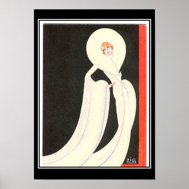 Art Deco Diva Star vintage  Print Poster (Front)