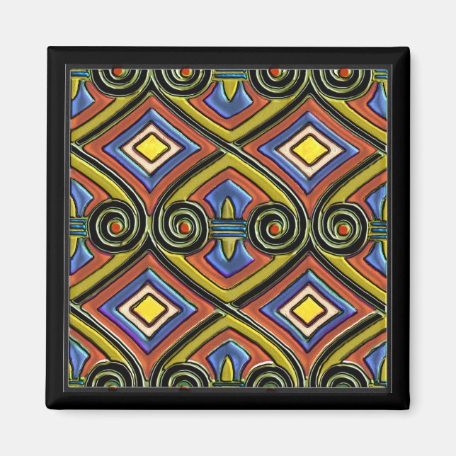 Art Deco Does Persia (Multi-Colour) Magnet (Front)