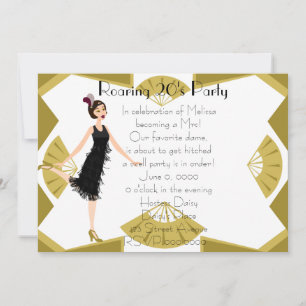 Art Deco Doll Invitation