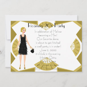 Art  Deco Doll Invitation