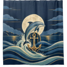 Art Deco Dolphin and Anchor