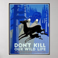 Art Deco, Don't Kill Our Wildlife Vintage