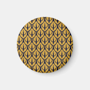 Art Deco Dragon Scales - Blue and Gold Scales Magnet