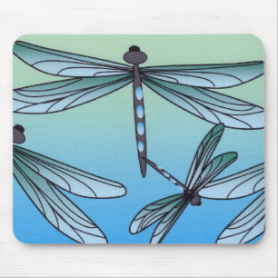 Art Deco Dragonfly Mouse Pad