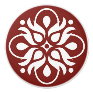 Art Deco Drawer Pull - Burgundy