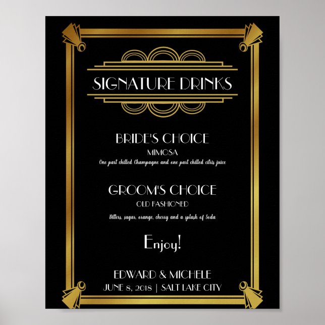 Art Deco drink poster (Front)