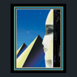 Art Deco "Egyptian Pyramids" 16 x 20 Print<br><div class="desc">MacIntosh Art Deco Egyptian Pyramid Print -</div>
