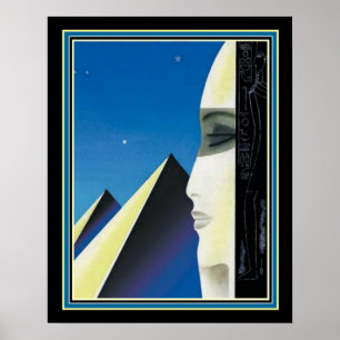 Art Deco "Egyptian Pyramids" 16 x 20 Print