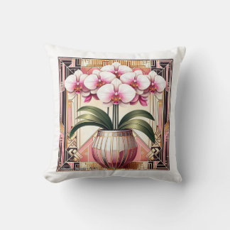 Art Deco Elegance Orchid Cushion