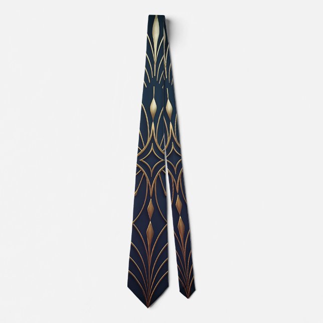 Art Deco Elegance Tie (Front)