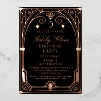 Art Deco Elegant Black Gold 20s Classic Birthday