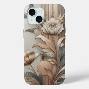 Art Deco: Elegant Botanicals and Geometric Luxury iPhone 15 Case