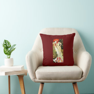 Art Deco Elegant Lady Throw Pillow