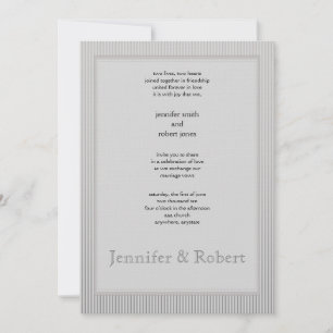 Art Deco Elegant Stripe Wedding Invitation