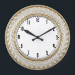 Art Deco Elegant Wall Large Clock<br><div class="desc">Great clock design. You will love it like others. Be free to use this design for other product you like or to customize and add your text. Follow me for more. Thank you. Have a nice day.</div>