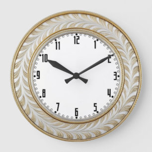 Art Deco Elegant Wall Large Clock