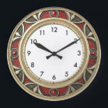 Art Deco Elegant Wall Large Clock<br><div class="desc">Great clock design. You will love it like others. Be free to use this design for other product you like or to customize and add your text. Follow me for more. Thank you. Have a nice day.</div>