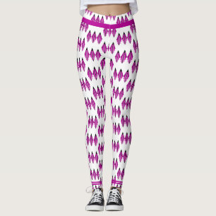 Art deco element in deep pink Leggings