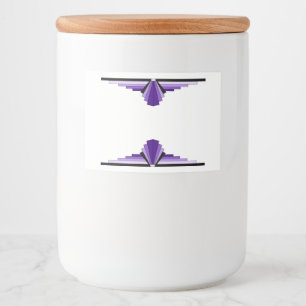 Art deco element in deep purple food label