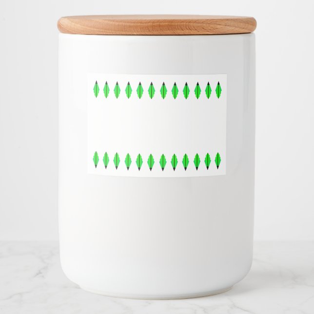Art deco element in green food label (Front)