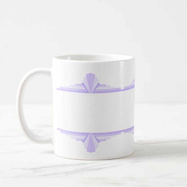 Art deco element in lilac & purple coffee mug (Left)