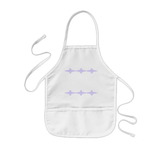 Art deco element in lilac & purple kids apron (Front)