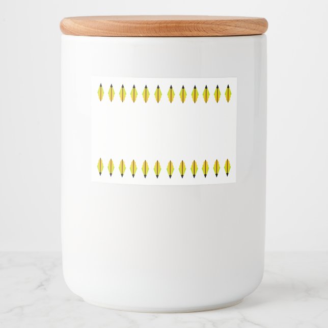 Art deco element in yellow food label (Front)