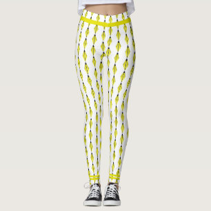 Art deco element in yellow Leggings