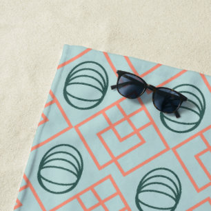 Art Deco Elements Beach Towel