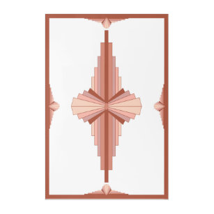 Art deco elements in a rose gold palette