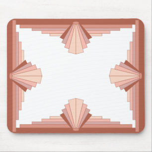 Art deco elements in a rose gold palette mouse pad