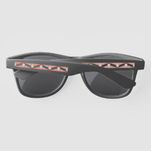 Art deco elements in a rose gold palette sunglasses