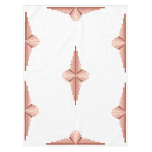 Art deco elements in a rose gold palette tablecloth