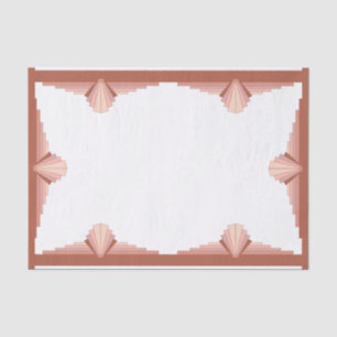 Art deco elements in a rose gold palette tissue paper