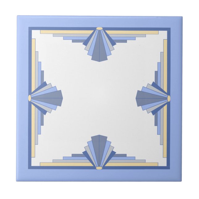 Art deco elements in cream & ash blue tile (Front)