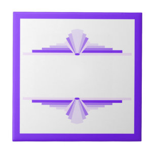 Art deco elements in deep and light purples tile