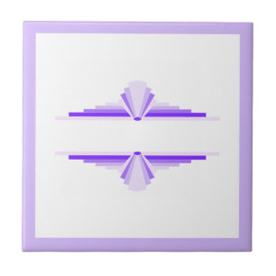 Art deco elements in deep and light purples tile