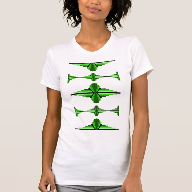 Art deco elements in deep green T-Shirt (Front)