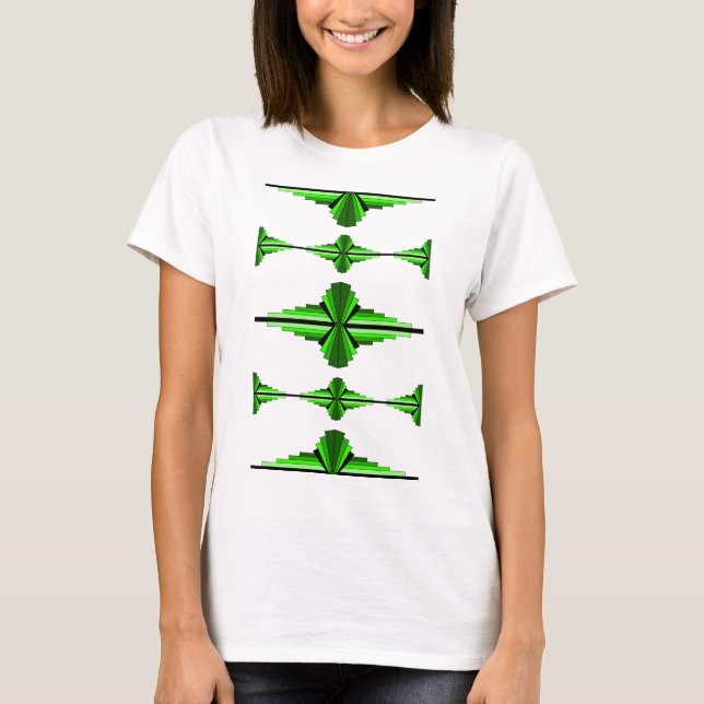 Art deco elements in deep green T-Shirt (Front)
