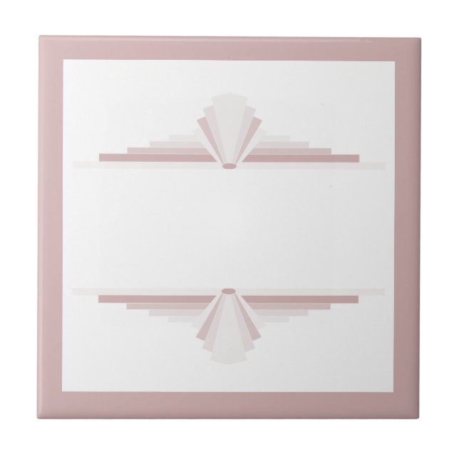 Art deco elements in light brown tile (Front)