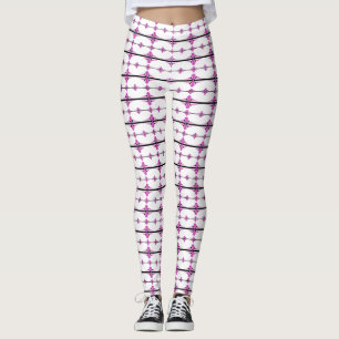 Art deco elements in pastel pink leggings