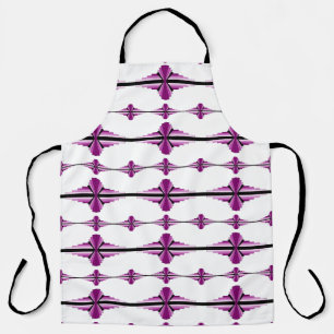 Art deco elements in pink apron