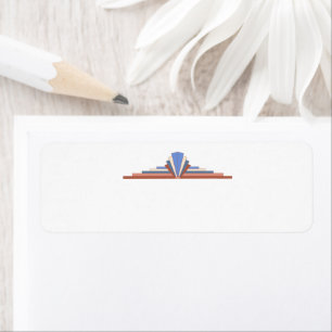 Art deco elements in rose gold & blue