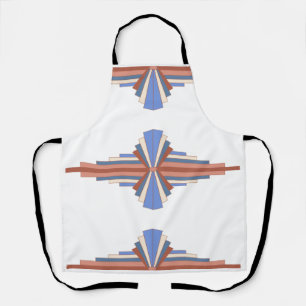 Art deco elements in rose gold & blue apron